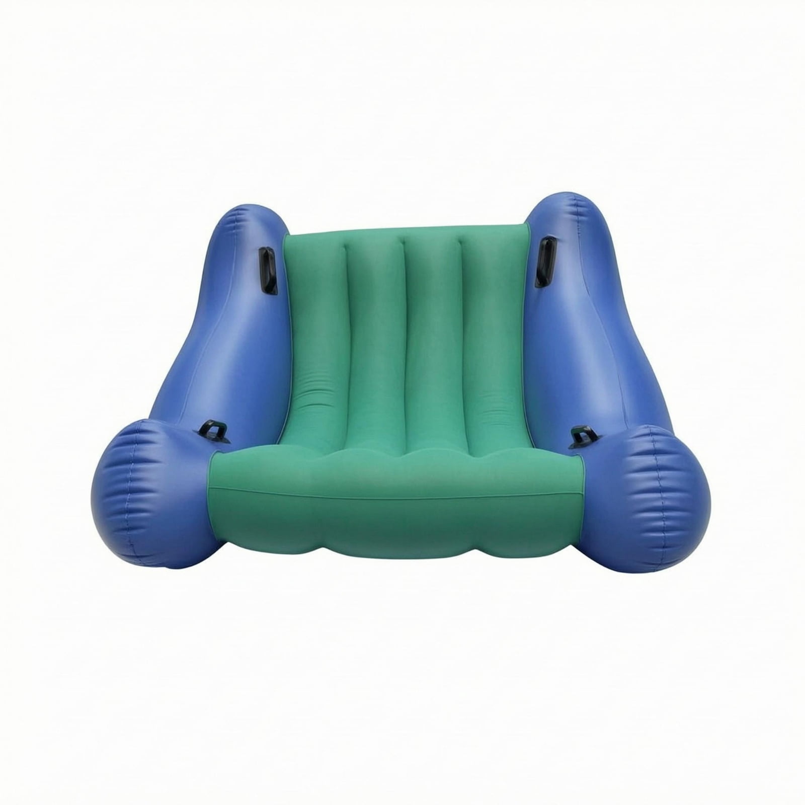 kowaku Inflatable Kids Sofa Curved Side Bolsters PVC Lounge Sofa Ribbed Seat Molded Lounge Chair, Teal