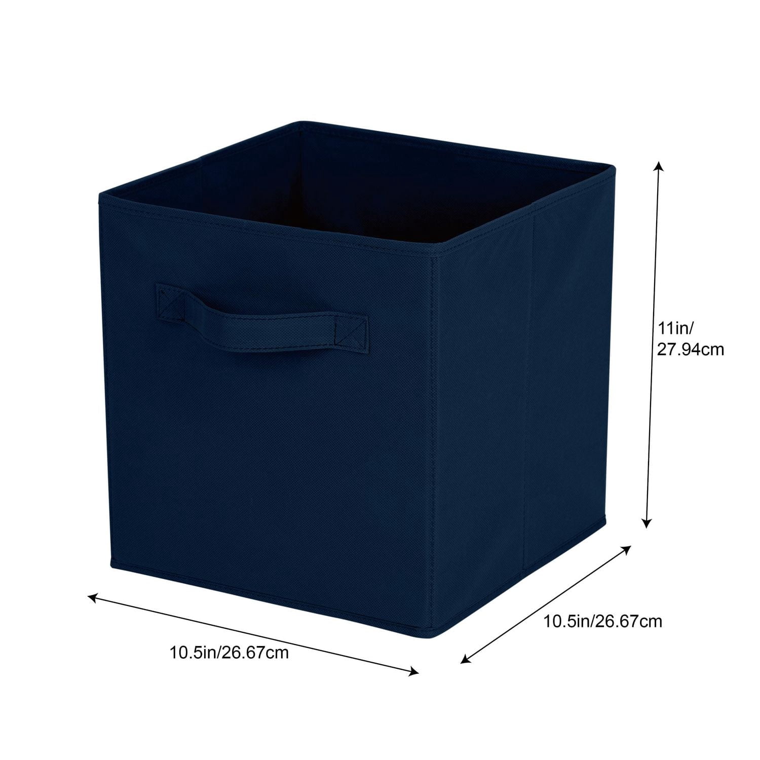 Mainstays panier de rangement en forme de cube, pliable, organisation de la maison, les principaux matériaux sont du tissu non usé et du papier cartonné, parfait pour la crèche, la salle de jeux, etc.