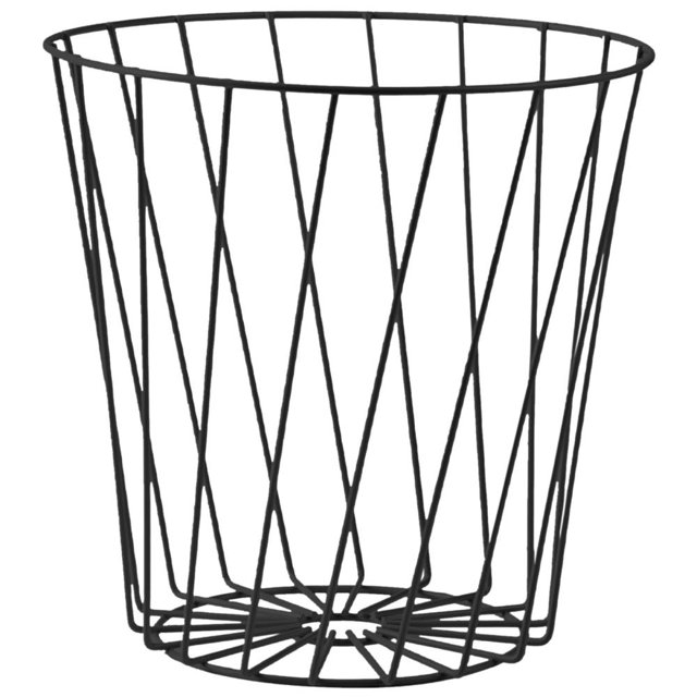 Metal Mesh Round Trash Can - Open-Design Wastebasket for Bathroom, Bedroom & Office Spaces, Compact & Durable