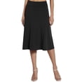 thumbnail image 1 of B91xZ Jupe Trapèze Femme Basique Extensible Évasée Décontractée Mini Patineuse, Noir m, 1 of 4