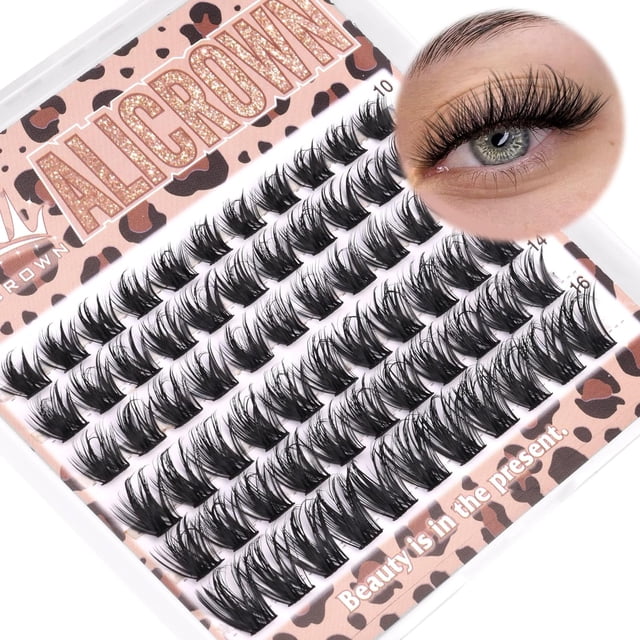 HSHDLDF Lash Clusters 66Pcs Eyelash Extension Natural Wispy DIY Lash Extension Asian Eyelash Clusters 10-16MM Fluffy Eyelashes Extensions ALICROWN
