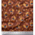 thumbnail image 1 of Soimoi Modal Satin Fabric Feather & Bird Cartoon Print Fabric by The Yard 42 Inch Wide, 1 of 3