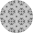 thumbnail image 1 of Ahgly Company Tapis de Zone Rond Gris Transitionnel pour Intérieur Lavable à la Machine, 7 Pieds Rond, 1 of 7
