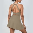 thumbnail image 4 of RXMEKW Robe Simulée Sans Manches Deux Pièces pour Femmes, Robe de Tennis et de Yoga Anti-Scandale à Col Rond, Robe Athlétique Décontractée Unie pour la Course et le Gym, 4 of 6