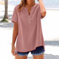 thumbnail image 2 of T-Shirts Femmes Lot Mode Décontractée Col en V Manches Courtes Haut T-Shirt - Hontri, 2 of 5