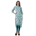 thumbnail image 3 of Moomaya Kurti Indienne Imprimée Tunique en Coton pour Femme Col Mandarin Kurta Longueur Genou, 3 of 6