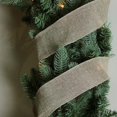 thumbnail image 3 of Northlight Faded Green and Brown Burlap Christmas Wired Craft Ribbon 2.5" x 10 Yards, 3 of 3