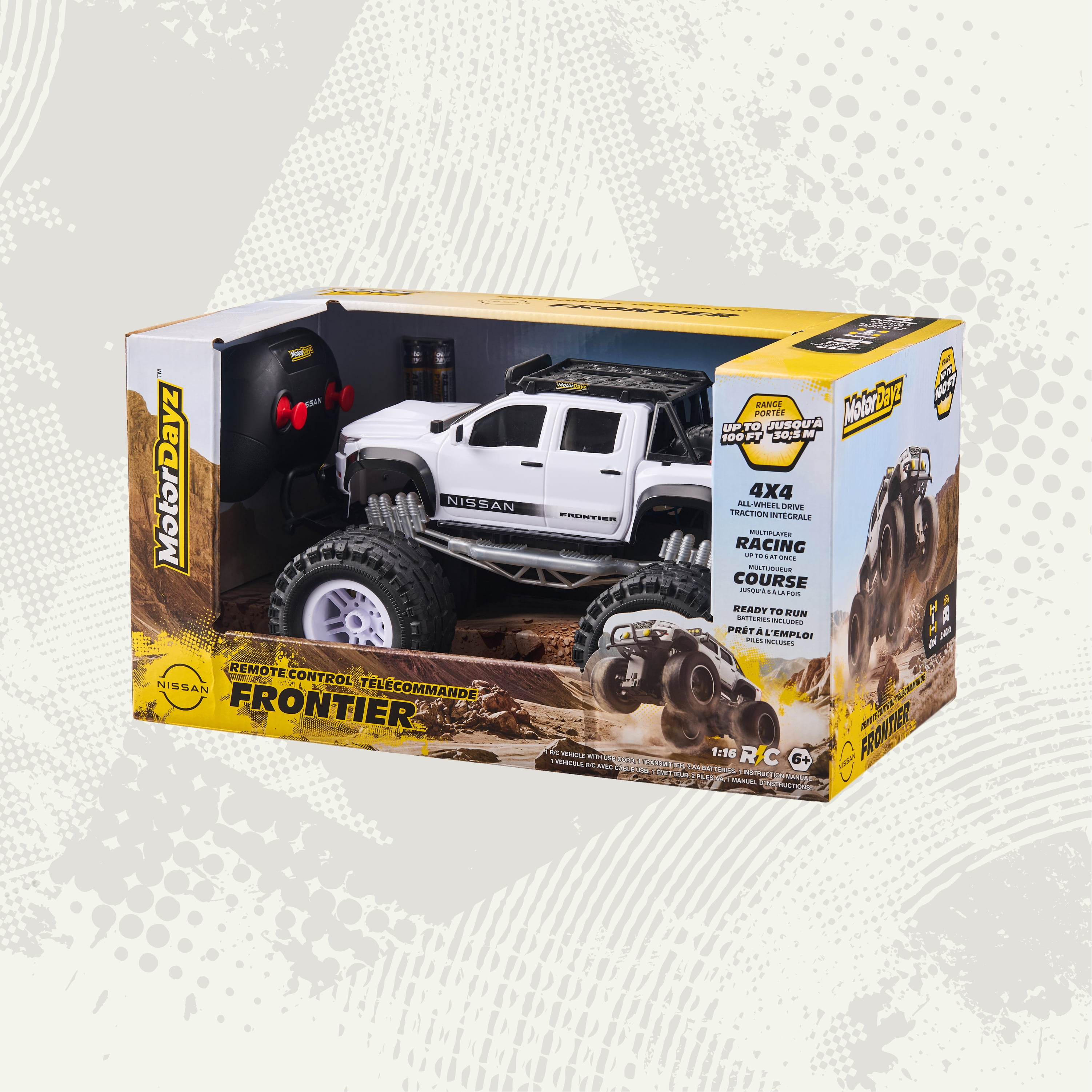 MotorDayz (1:16) Remote Control Nissan Frontier, White, R4-16T57U-WT-CA, Child