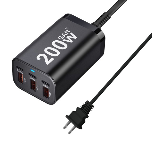 Chargeur Rapide USB C 200W 6 Ports Adaptateur d'Alimentation