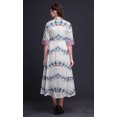 thumbnail image 3 of Bimba Robe pour Femmes à Manches Retroussables Imprimée Teinture sur Nœuds, Col Mandarin, Chemise Boutonnée - X-Grand, 3 of 5