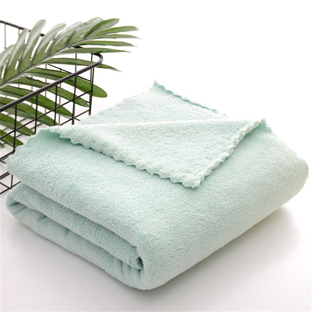 LSLJS High Density Coral Velvet Trimmed Children's Bath Towel, Bath Towels