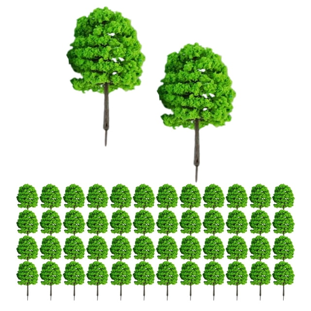 50x Simulation 1:100 Train Miniature Paysage d'Arbre pour Chemin de Fer Style D