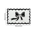 thumbnail image 3 of Flocked Velvet Bath Mat with Bow Design | Soft Plush Absorbent Shower Rug for Bathtub | Non-Slip Latex Backing Quick Dry Floor Mat for Bathroom | Washable Microfiber Runner for Sink, Tub, Doorway, 3 of 6