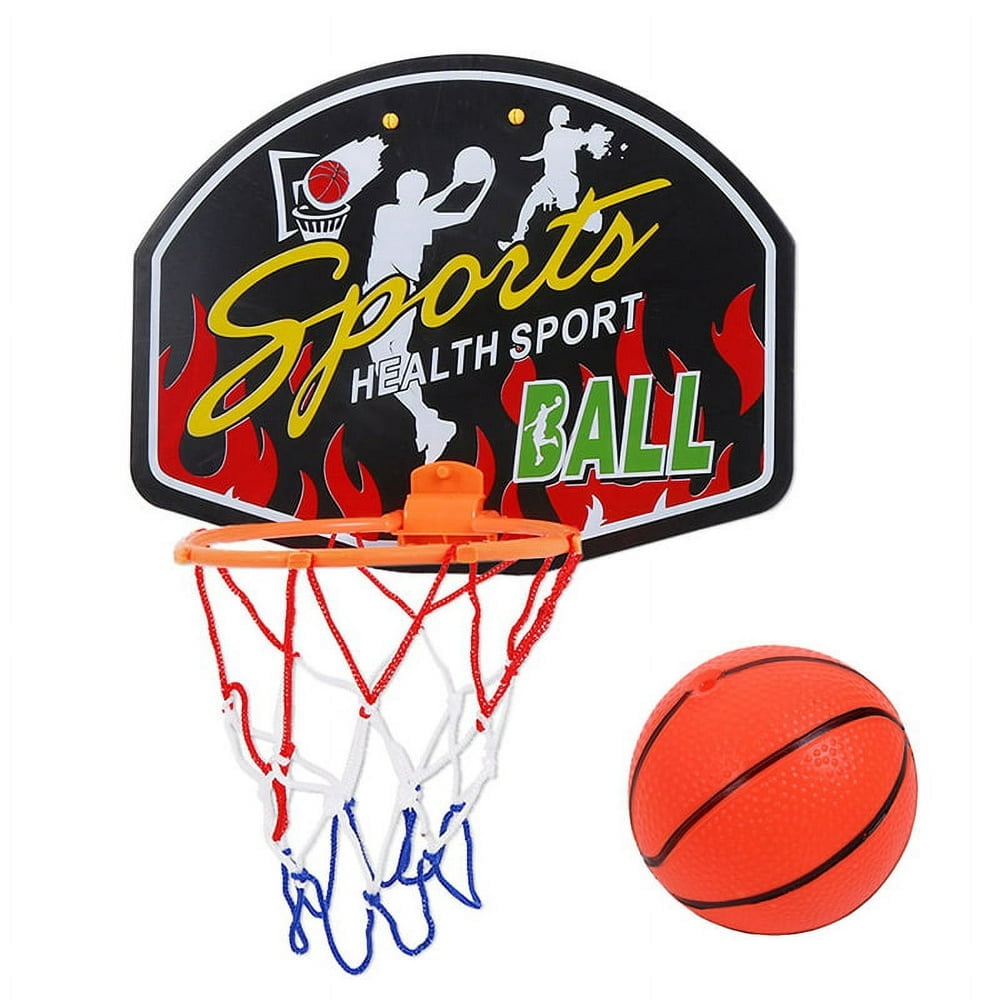 HYES Mini Panier De Basket Pour Porte – Avec Scorer, 3 Ballons, Pompe – Rouge, Cadeau Enfants Et Adultes