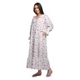thumbnail image 2 of Moomaya Chemise de Nuit Maxi Boutonnée à Manches Longues Imprimée en Coton pour Femmes, 2 of 5