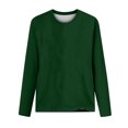 thumbnail image 4 of CEHVOM Blouse d'Été Décontractée à Manches Longues pour Femme, Col Rond, Hauts Unis, T-Shirt, Liquidation, 4 of 4