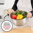 thumbnail image 3 of Starfrit Stainless Steel Mixing Bowl 2.8L (3 Qt), Non-Skid Silicone Base, Wide Rim, Dishwasher Safe Kitchen Prep Bowl, 3 of 6