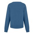 thumbnail image 5 of BLVB Chandails Chauds pour Femmes Col en V Classique Doux Chandail Confortable Ample Décontracté Manches Longues Automne Hiver, 5 of 5