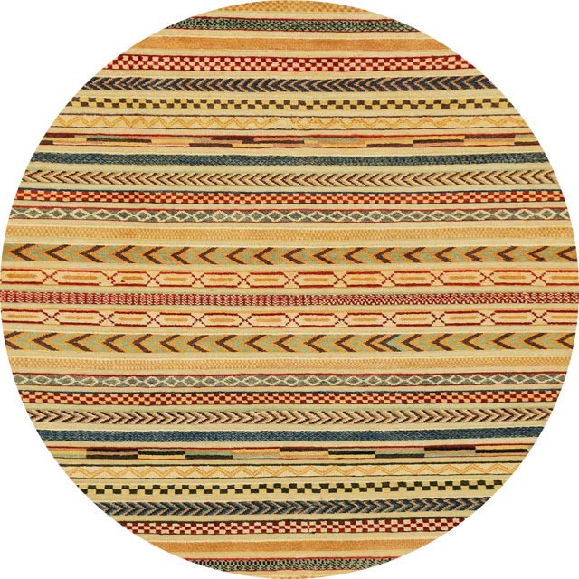 Ahgly Company Tapis d'Intérieur Ronds Abstraits Rouges Abstraits pour Aire, 3 Pieds Rond