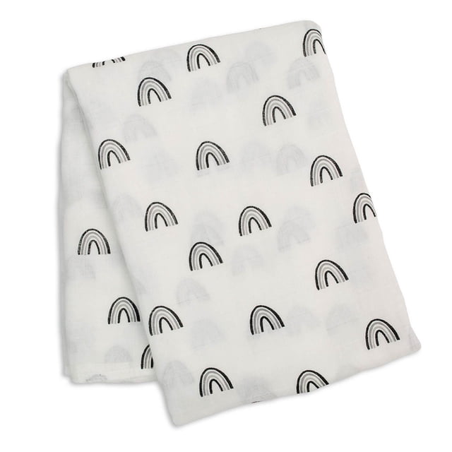Lulujo - Modern Collection - Baby Muslin Bamboo Swaddle Blanket, Nursing/Stroller Cover