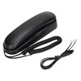 thumbnail image 2 of Wall Mountable Telephone,  Function FSK DTMF Dual System Landline Telephone Battery Free Space Saving  For School For Office Black, 2 of 8