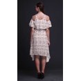 thumbnail image 2 of Bimba Tunique à Épaules Dénudées Imprimée Teinture sur Nœuds Violette pour Femmes Robe de Soirée Col Rond - TP, 2 of 6