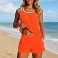 thumbnail image 1 of Pounoo Plus Size Tankini Swimsuits for Women Floral Two Piece Tummy Control Tank Tops and High Waisted Shorts Bathing Suits Gift, 1 of 9