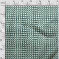 thumbnail image 3 of oneOone Rayon Teal Green Fabric Houndstooth Sewing Material Print Fabric By The Yard 56 Inch Wide, 3 of 4