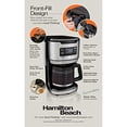thumbnail image 3 of Hamilton Beach Programmable FrontFill Coffee Maker, Extra-Large 14 Cup Capacity, Black/Stainless (46392), 3 of 5