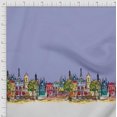 thumbnail image 3 of Soimoi Polyester Crepe Fabric Buildings Panel Print Fabric by Yard 52 Inch Wide, 3 of 3