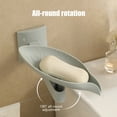 thumbnail image 4 of Porte-savon en Forme de Feuille Mural Réglable avec Drainage, Porte-Savon Rotatif, Porte-Savon pour Lavabo, 4 of 7