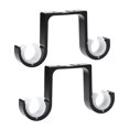 thumbnail image 2 of Shisuyan Scratch Resistant Curtain Rod Bracket Black 2Pack 6.2x3.1in, 2 of 9