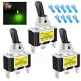 thumbnail image 1 of 3PCS Blue LED 12V 30A Car Boat ON/OFF Round Waterproof Rocker Toggle Switch, 1 of 1