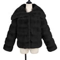 thumbnail image 4 of Hvobtty Veste en Molleton Décontractée à Manches Longues pour Femme, Manteau Chaud en Fausse Fourrure pour Femmes Dames Hiver Uni à Col Rabattu, 4 of 4