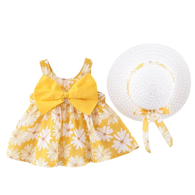 Robes pour Tout-Petites Fille Robe Fleurie pour Filles Robe d'Anniversaire pour Tout-Petite Robe d'Été Robe de Princesse Vêtements pour Nouveau-Née Fille 3-4 Ans
