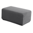thumbnail image 4 of Stretch Ottoman Cover Ottoman Slipcovers Rectangle Foot Stool Covers Ottoman Foot Rest Cover Jacquard Fabric with Elastic Bottom Washable - , 83 to 116cm 14, 4 of 8
