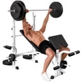 thumbnail image 1 of Soozier Adjustable Weight Bench Multi-Function Bench Press Set White, 1 of 10