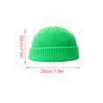 thumbnail image 3 of Tuque Délicate Confortable Style Simple Couvre-Chef Ornement Accessoire de Vêtements de Couleur Unie pour Déco de Robe Vert Fluorescent, 3 of 6