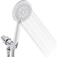 thumbnail image 1 of Livearty (TM) Shower Head, High Pressure Handheld Showerhead with Hose, 5 Settings White Finished Hand Held Rainfall Shower Set- Including Bracket Teflon Washer, 1 of 8