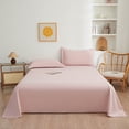 thumbnail image 1 of Birdeem Queen Size Bed Sheet Set with Pillowcases, 3-Piece Polyester Deep Pocket Sheets, Easy Care Wrinkle Free Solid Color Bedding, Fits Mattress Up to 16 Inches, 1 of 9