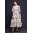 thumbnail image 2 of Bimba Robe Chemise Décontractée à Imprimé Floral pour Femme, Robe Évasée Mi-Mollet de Fête - X-Grand, 2 of 3