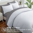 thumbnail image 2 of Bare Home Housse de Couette Sablée - Ultra Douce - Premium 1800 Collection - Ensemble 3 Pcs - Très Grand, Blanc, 2 of 8