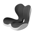 thumbnail image 2 of Esquirla Car Non Slip Pad Back Rest Breathable Butt Support Sitting Ergonomic Cushion Gray, 2 of 8