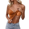 thumbnail image 4 of Hiiyo Camisole pour Femmes avec Soutien-Gorge Intégré, Superposition, Bretelles Spaghetti, Débardeurs, Femmes, 4 of 6