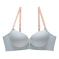 thumbnail image 1 of Wancir Bras for Women 2025 New Women's Solid Color Seamless Underwear without Steel Rims Detachable Chest Sagging Wave Pattern Bra, 1 of 4
