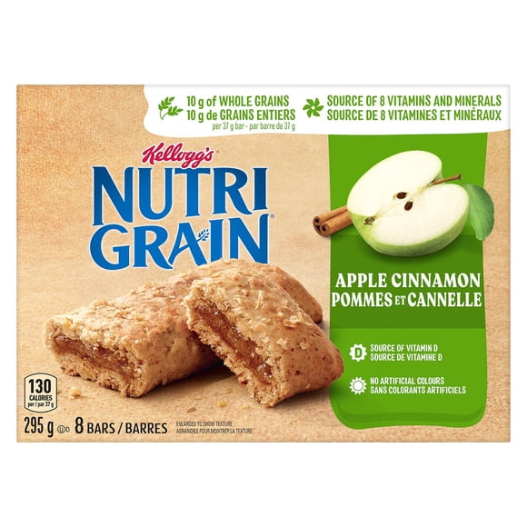 Kellogg's Nutri-Grain Cereal Bars - Apple Cinnamon - Box of 8 Bars