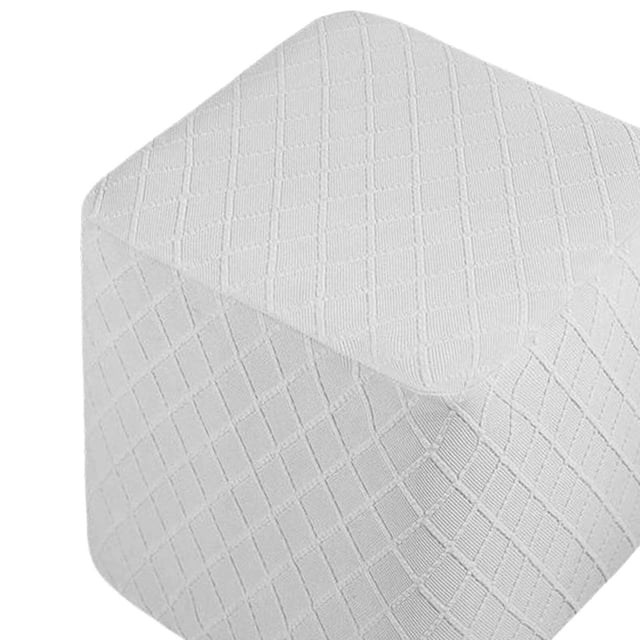 Langgg Foot Rest Stool Covers Stool Protector Footstool Covers Stretch Protector with Elastic Bottom for Living Room Gray
