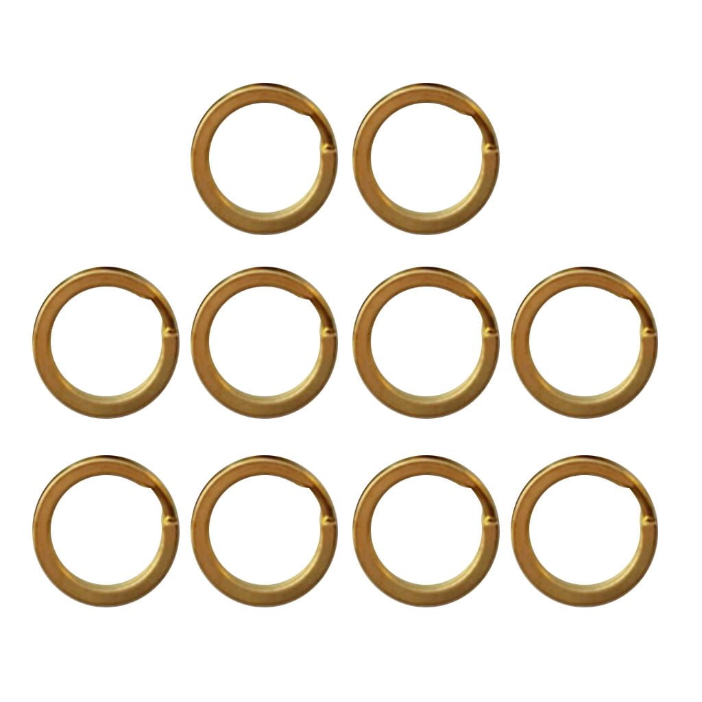 10 Pcs Porte-Clés Plats en Métal 15mm à 32mm -, 15mm