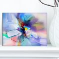 thumbnail image 2 of Designart Abstract Creative Blue Flower Canvas Wall Art, 2 of 4