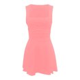 thumbnail image 4 of biudgviw Women's Halter Mini Sundress Square Neck Sleeveless Ruched Waist Ruffle Layered Hem A-Line Dress Club Party Dresses, 4 of 4